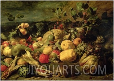 Still Life of Fruits and Vegetables