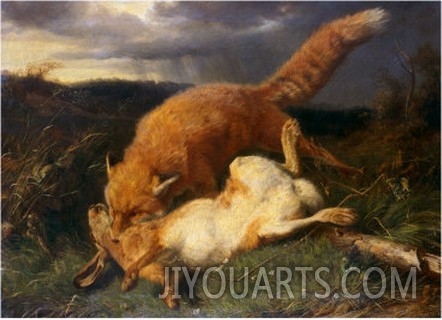 Fox and Hare, 1866