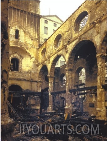 Scene from London after Heavy German Air Raid Bombing Attacks During the Battle of Britain