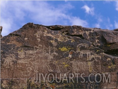 Close View of a Petroglyph in Little Petroglyph Canyon