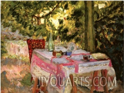 Table Set in a Garden