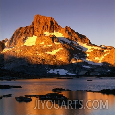 Banner Peak and Thousand Island Lake in the Sierra Nevada Mountains, California, USA