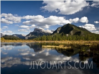 Mount Rundle and Sulphur Mountain, in Banff National Park, Alberta, Canada