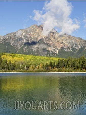 Pyramid Lake and Pyramid Mountain, Jasper National Park, Rocky Mountains, Alberta, Canada