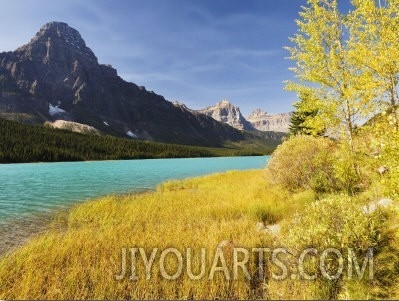 Waterfowl Lake and Mount Cephren, Banff National Park, Rocky Mountains, Canada