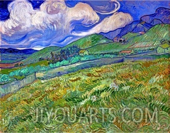 Wheatfield and Mountains, c.1889