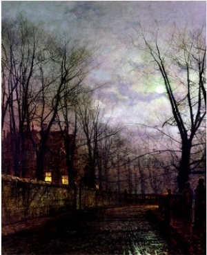 Moonlit Street Scene, 1882