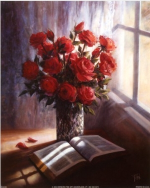 Bible and Roses