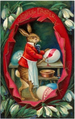 Joyful Easter, Rabbit inside Egg