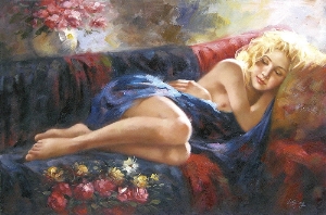 Nude Oil Painting 100% Handmade Museum Quality 0007