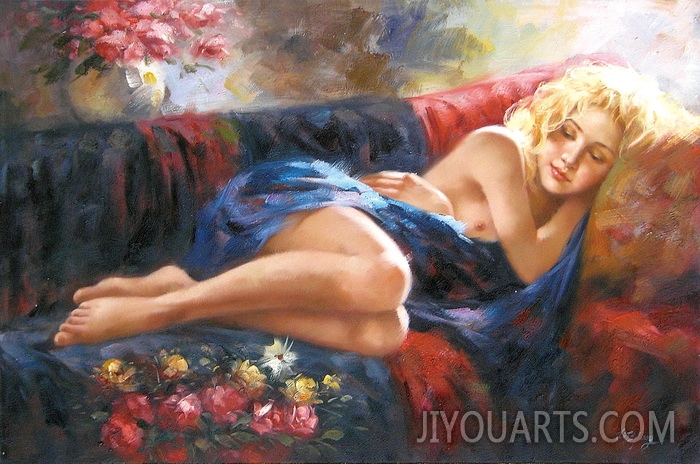 Nude Oil Painting 100% Handmade Museum Quality 0007