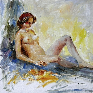 Nude Oil Painting 100% Handmade Museum Quality 0027,abstract portrait of a nude woman