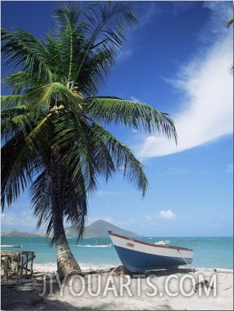 View Towards St. Kitts, Nevis, Leeward Islands, West Indies, Caribbean, Central America