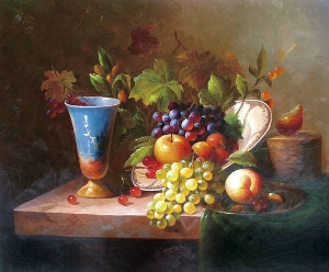 dishes of fruits on the table