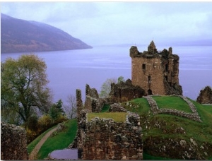 Castle Urquhart Overlooking Loch Ness, Loch Ness, United Kingdom