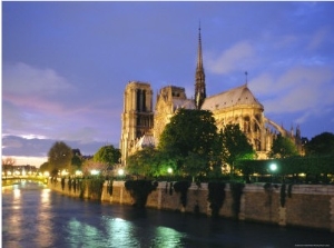 Notre Dame Cathedral and the River Seine, Paris, France, Europe