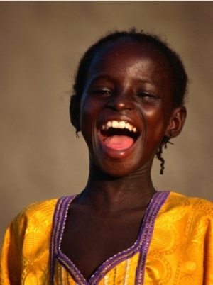 Portrait of a Young Girl Laughing, Djenne, Mopti, Mali