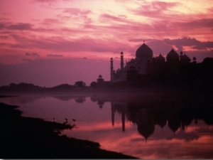 Silhouette of Taj Mahal, Agra, India