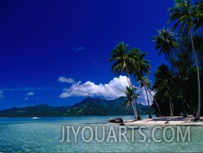 Beach and Waters of Lagoon, French Polynesia