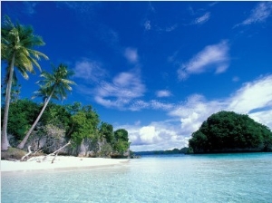 Bay of Honeymoon Island, World Heritage Site, Rock Islands, Palau