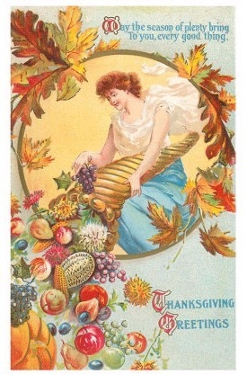 Greetings, Lady with Cornucopia