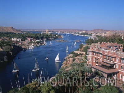 Nile and Old Cataract Hotel, Aswan, Egypt