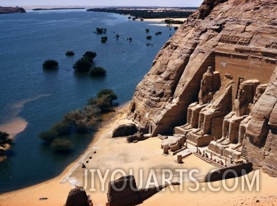 Ramses Temple and the Nile Shoreline at Abu Simbel