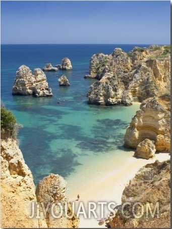 Praia Do Camilo (Camilo Beach) and Coastline, Lagos, Western Algarve, Algarve, Portugal