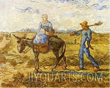 Morning: Peasant Couple Going to Work (after Millet)