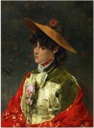 Woman in a Straw Hat