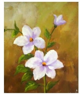 Modern Abstract Purple Flowers