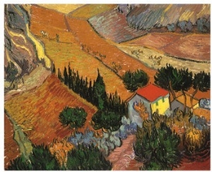 Landscape with House and Ploughman, 1889