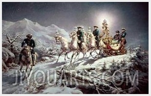 Ludwig II (1845 86) of Bavaria Sleighing at Night from Neuschwanstein to Linderhof, 1888