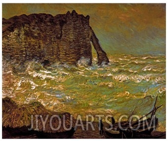 Storm at Etretat, 1883