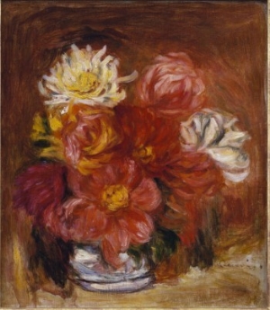 Oil painting reproduction,flowers oil painting of Dahlia C1890 by Pierre Auguste Renoir