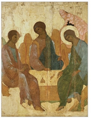 Christianity oil painting of Holy Trinity by Andrei Rublev