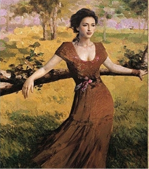 lady in garden I