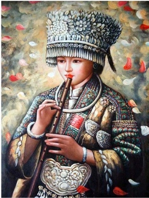 Flute of Hmong girls