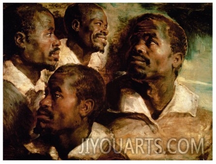 Studies of the Head of a Black Man