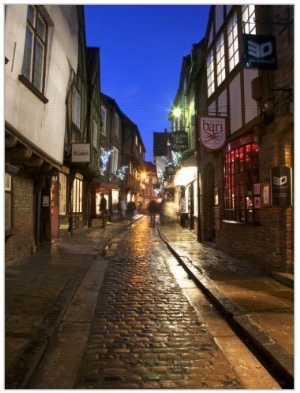 The Shambles at Christmas, York, Yorkshire, England, United Kingdom, Europe