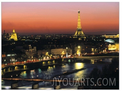 Eiffel Tower and River Seine, Paris, France