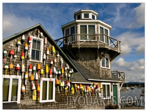 Lobster Buoys in Barnard,Maine,USA