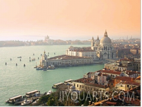 Basilica Di Santa Maria Della Salute and Grand Canal, Venice, Italy