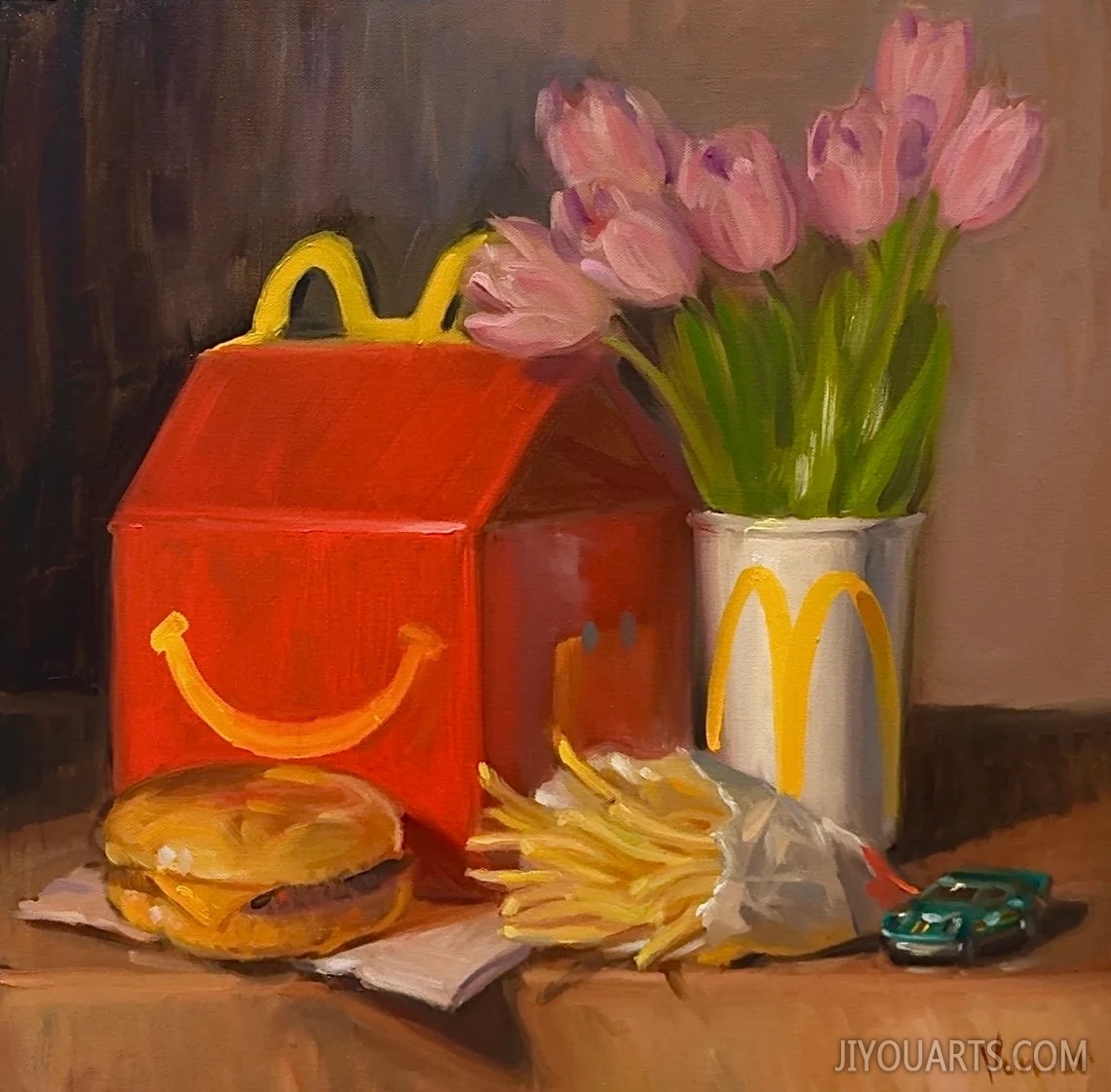 Happy Meal   NOAH VERRIER Original still life oil painting