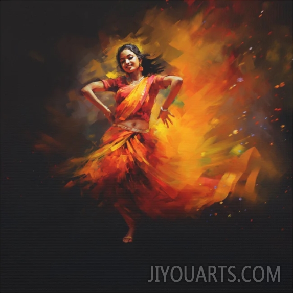 Indian classical Dance Oil Painting