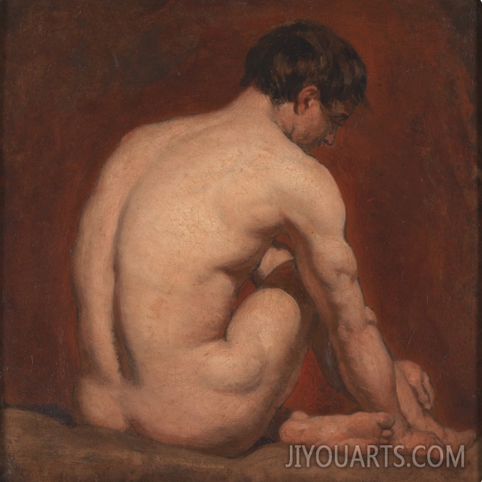 male painting, man men male art print, Osmar Schindler, rare unique art, male body anatomy art, vintage retro art print