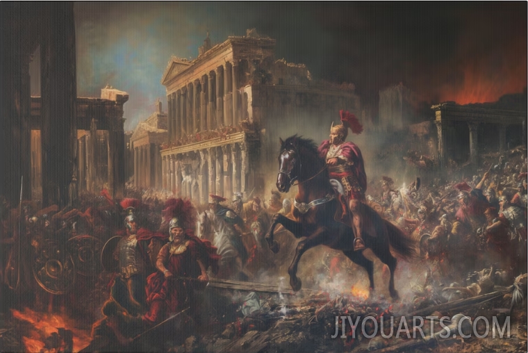 Reconquest of Empire, Epic Rome Oil Painting Canvas Wall Art