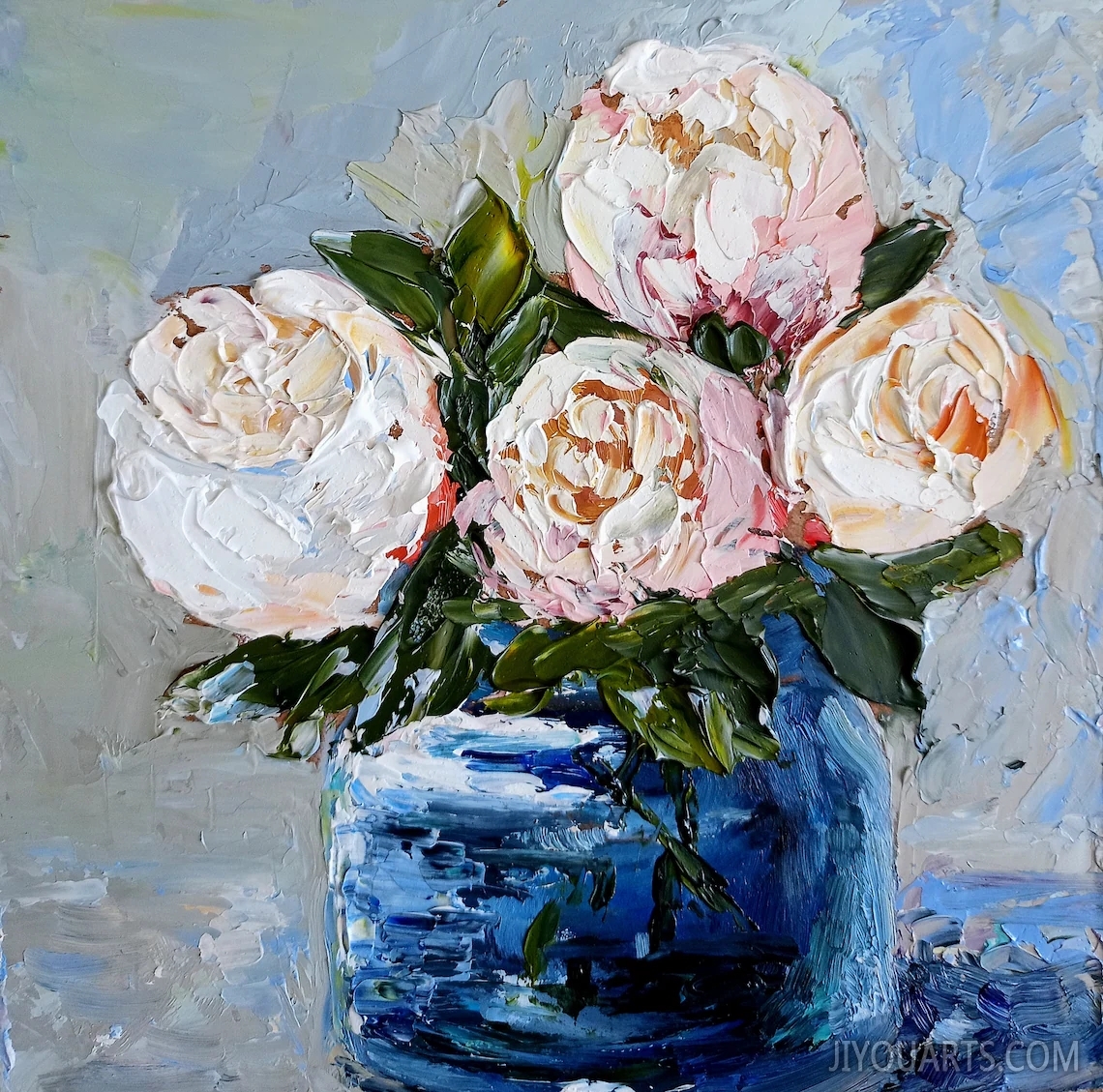 Peony Painting Floral Original