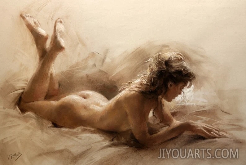 High Quality oil painting Hand painted Modern Nude Girl