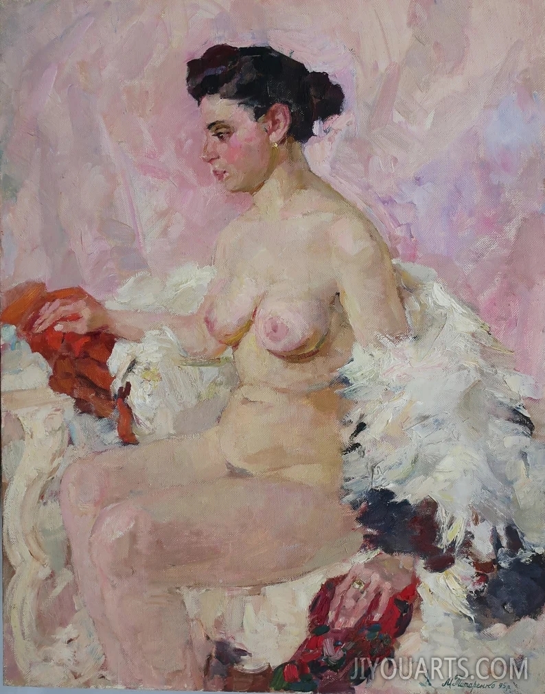 Oil painting Nude original Ukrainian artist Titarenko